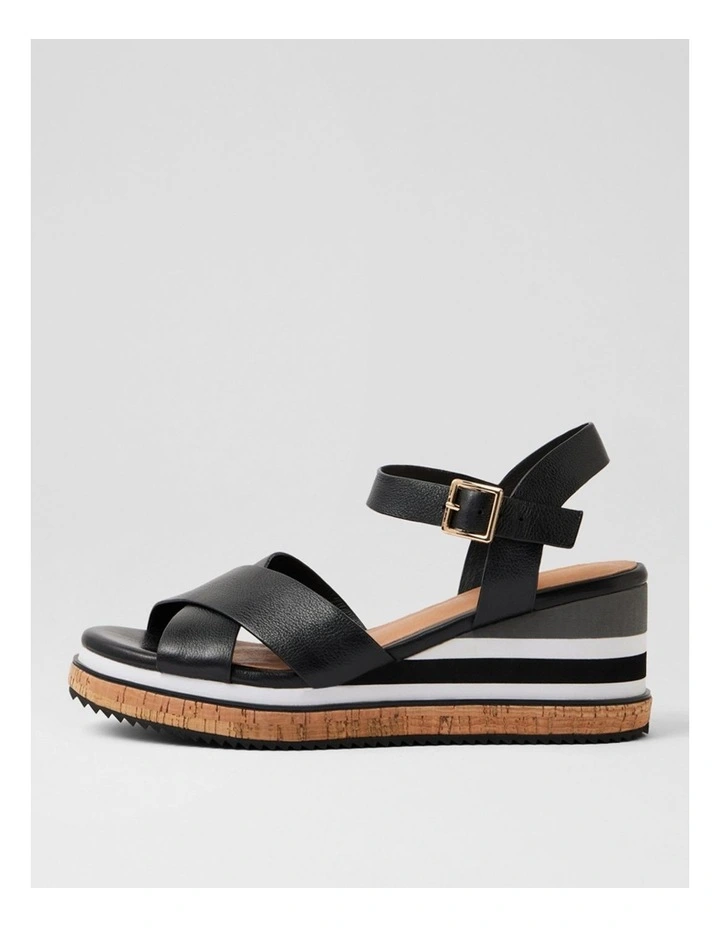 Bambe Black Leather Sandals image 1
