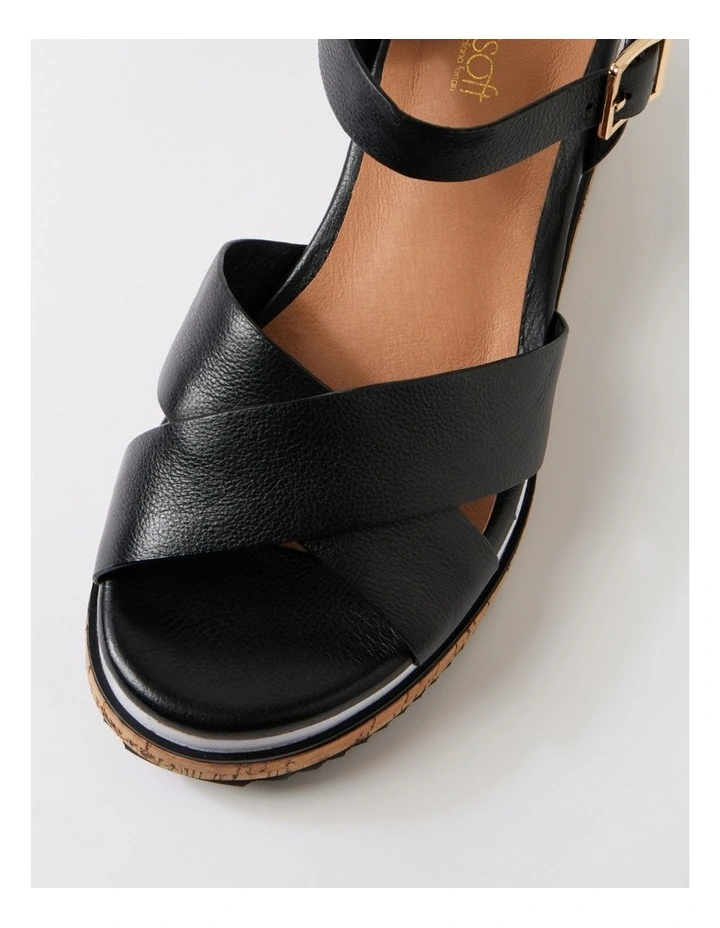 Bambe Black Leather Sandals image 4