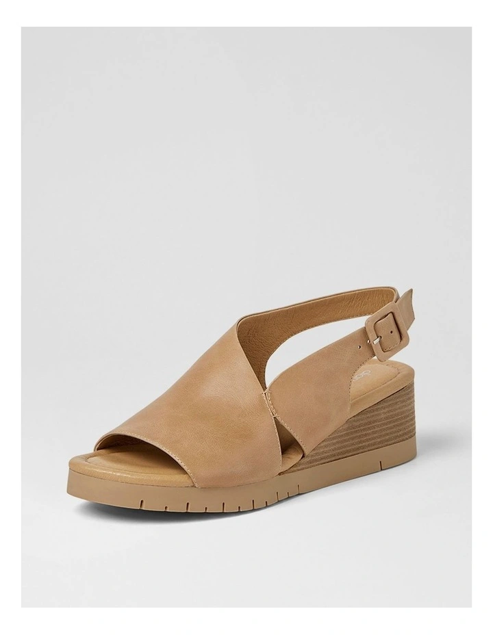 Vinka Cappuccino Leather Heeled Sandals image 2