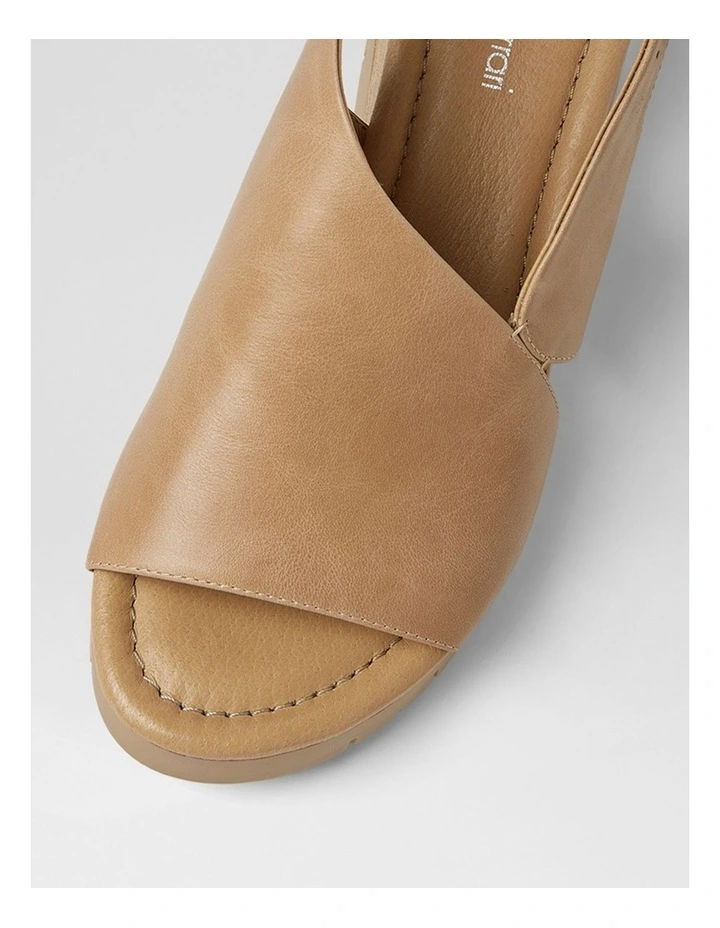 Vinka Cappuccino Leather Heeled Sandals image 4