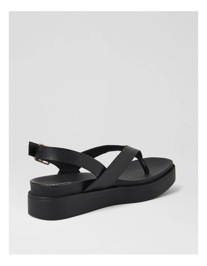 Bexta Black Leather Sandals image 3