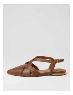 Arella Walnut Leather Sandals