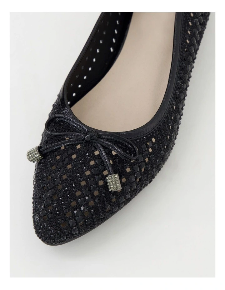 Chamomile Black Jewels Flat Shoes image 4