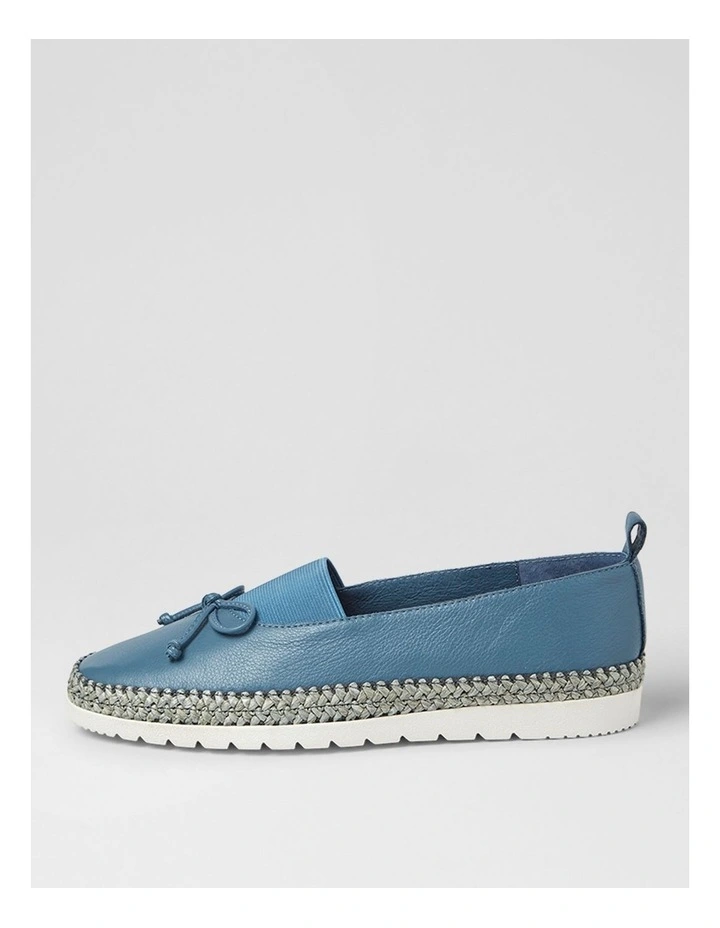 Aslynn Dark Denim Leather Ballet Flats image 1