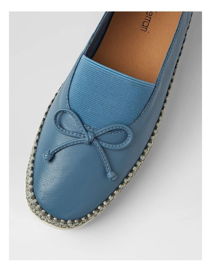 Aslynn Dark Denim Leather Ballet Flats image 4