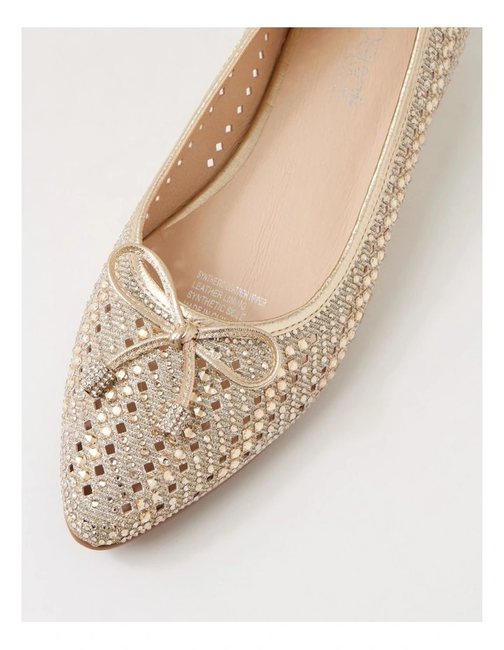 Chamomile Platinum Leather Flat Shoes image 4