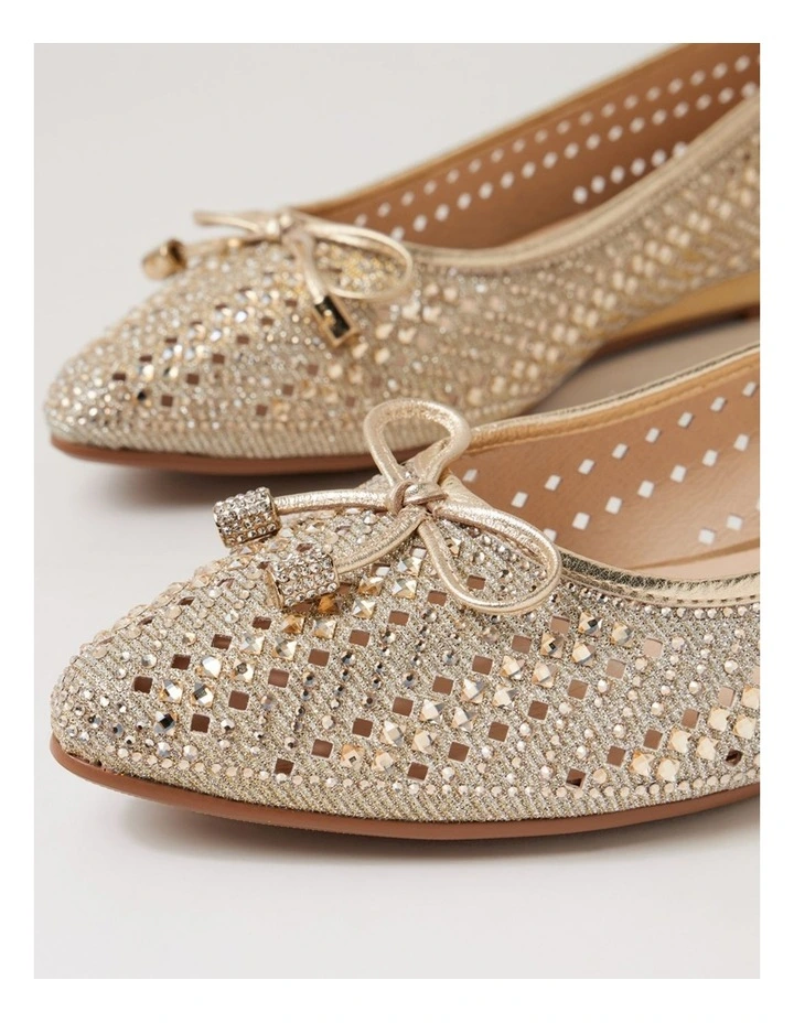 Chamomile Platinum Leather Flat Shoes image 5