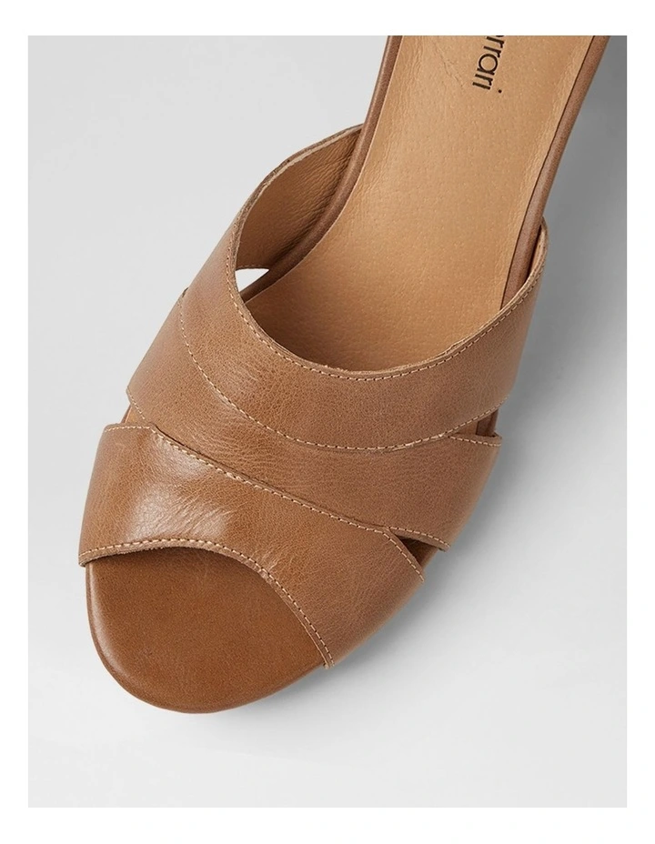 Gripsa Tan Leather Heeled Sandals image 4