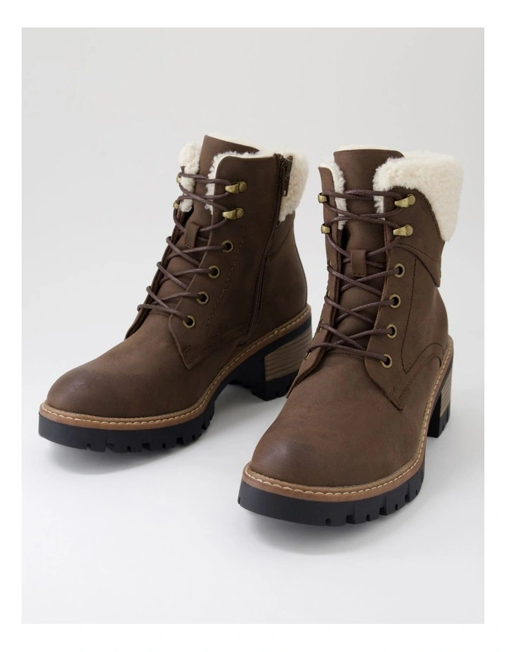 Gaspish Choc Nubuck Pu Ankle Boots image 5