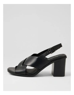 Nesba Black Leather Sandals