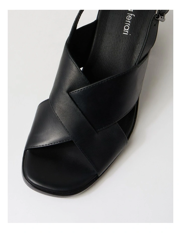 Nesba Black Leather Sandals image 4