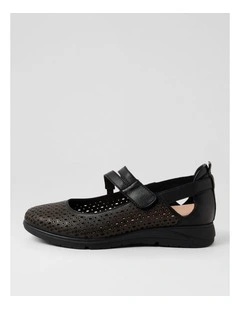 Norwalk Black Leather Mary Janes