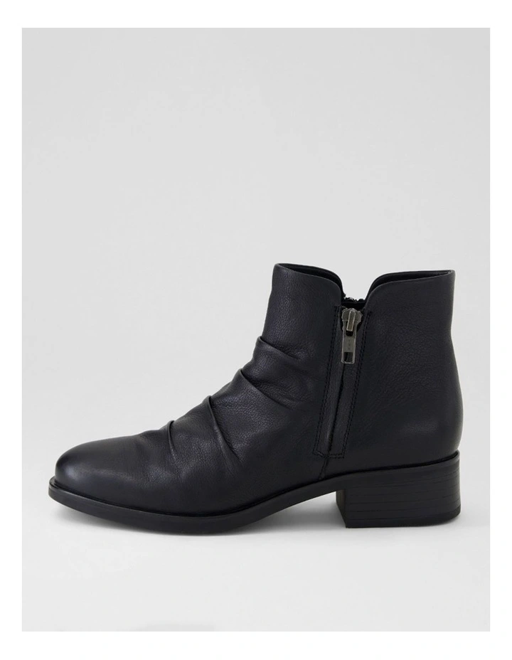 Elish Black Leather Ankle Boots image 1