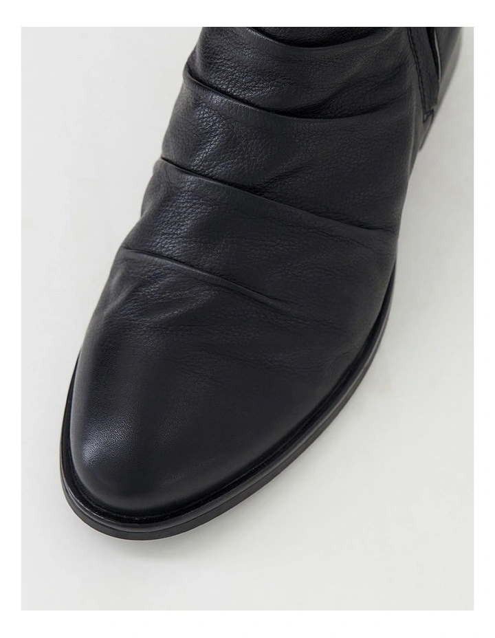 Elish Black Leather Ankle Boots image 4