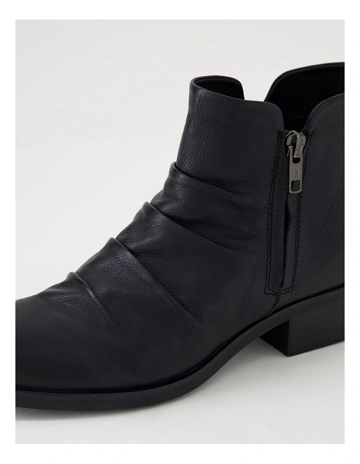 Elish Black Leather Ankle Boots image 5