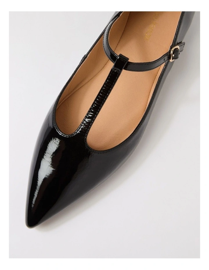Aprils Black Patent Leather Flat Shoes image 4