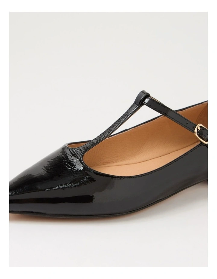 Aprils Black Patent Leather Flat Shoes image 5