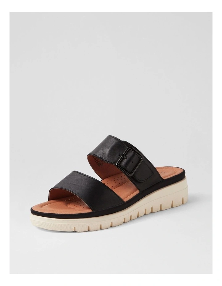 Leeana Black Leather Sandals image 2