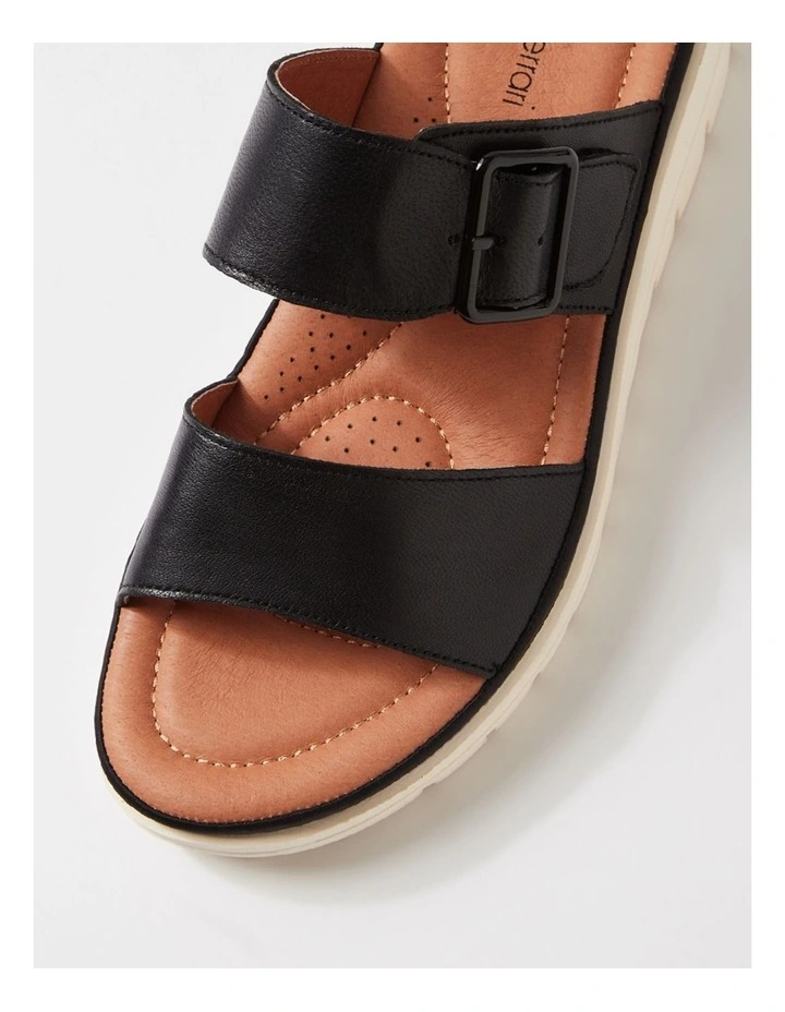 Leeana Black Leather Sandals image 4