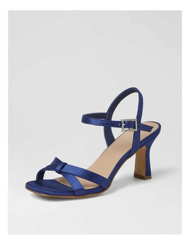 Triste Navy Satin Sandals image 2