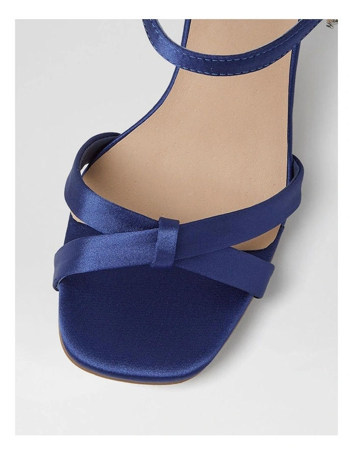 Triste Navy Satin Sandals image 4