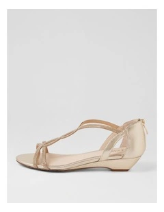 Brisa Platinum Leather Sandals