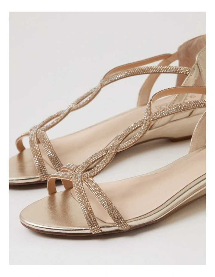 Brisa Platinum Leather Sandals image 5