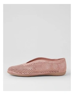 Austin Rose Suede Flat Shoes