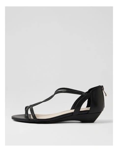 Brisa Black Leather Sandals