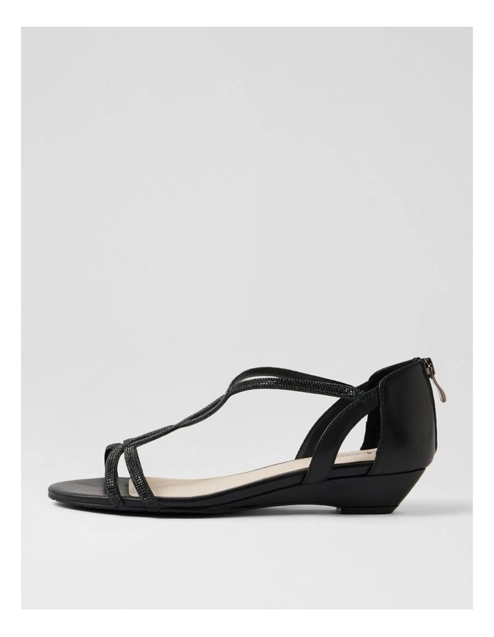 Brisa Black Leather Sandals image 1