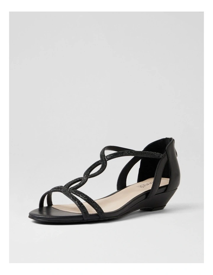 Brisa Black Leather Sandals image 2