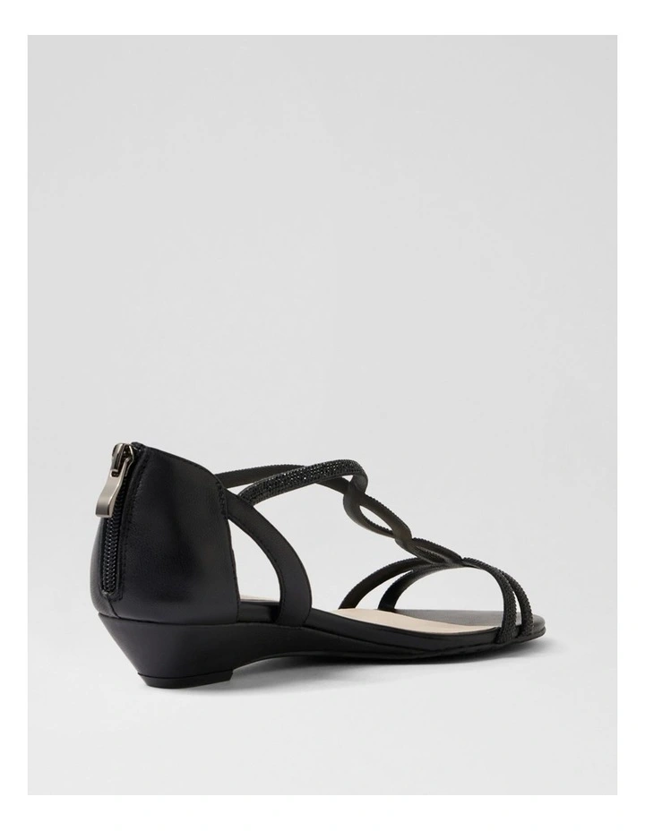 Brisa Black Leather Sandals image 3