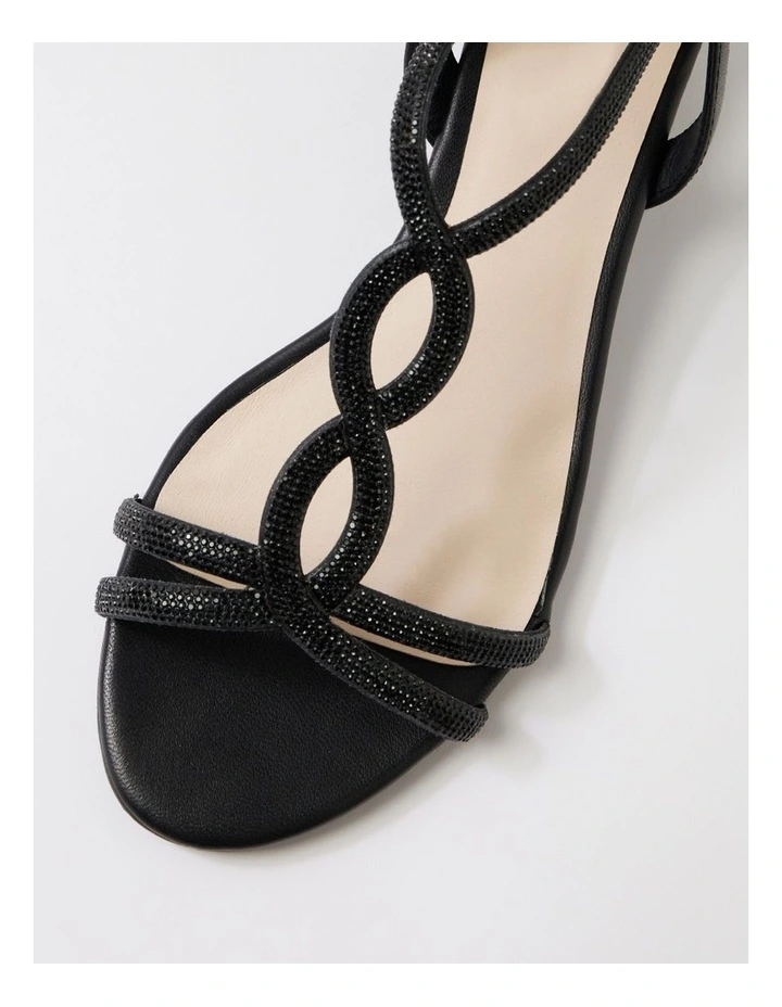 Brisa Black Leather Sandals image 4