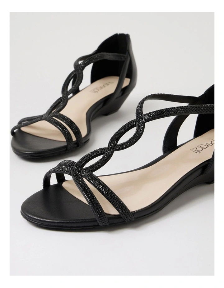 Brisa Black Leather Sandals image 5