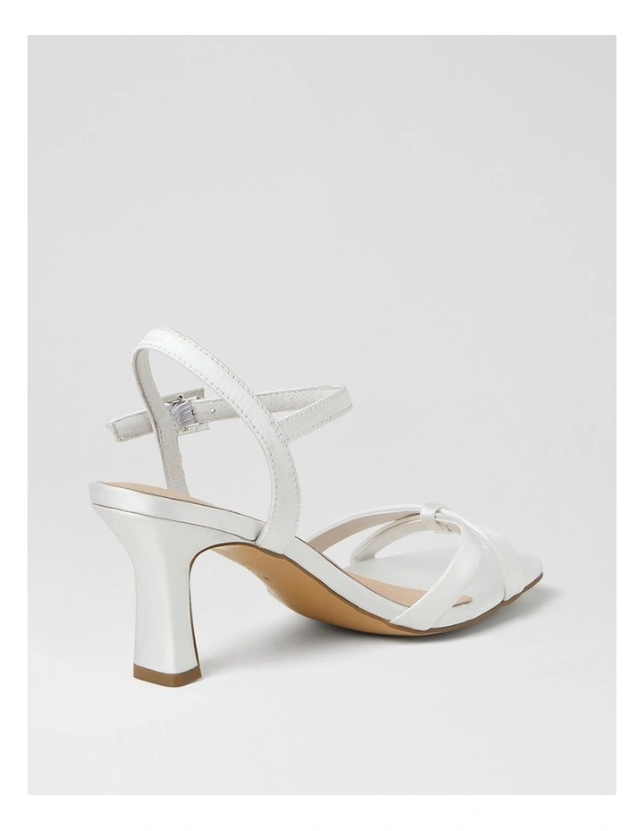 Triste White Satin Sandals image 3