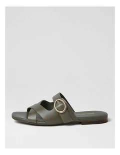 Alluse Olive Leather Sandals