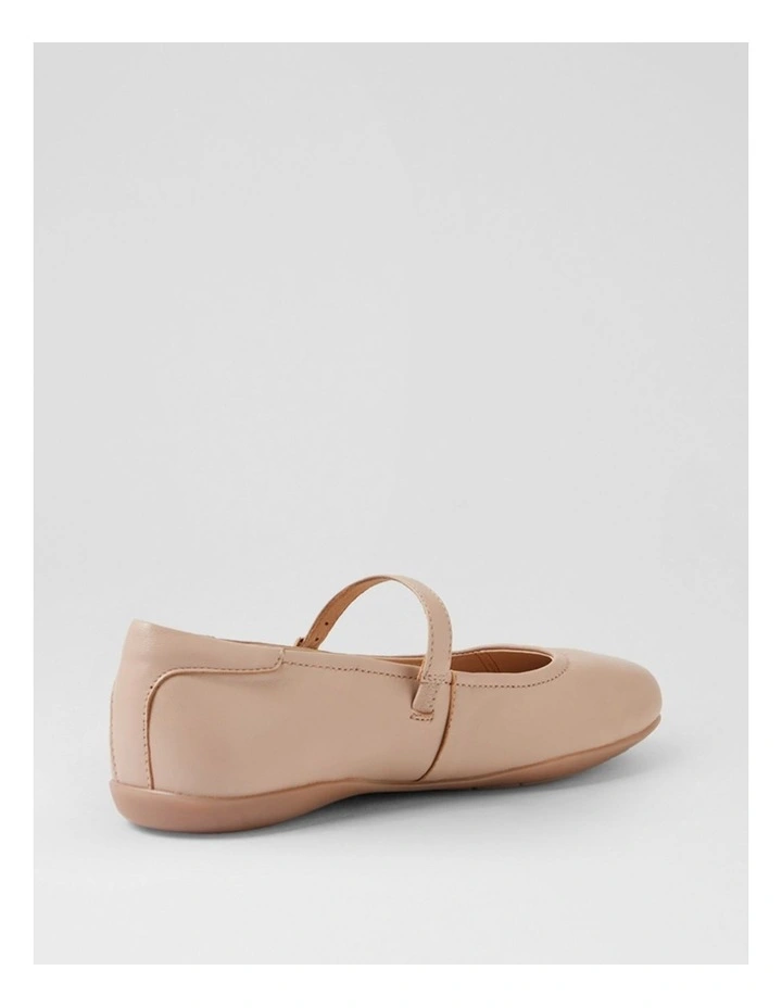 Aurora Nude Leather Flat Shoes image 3