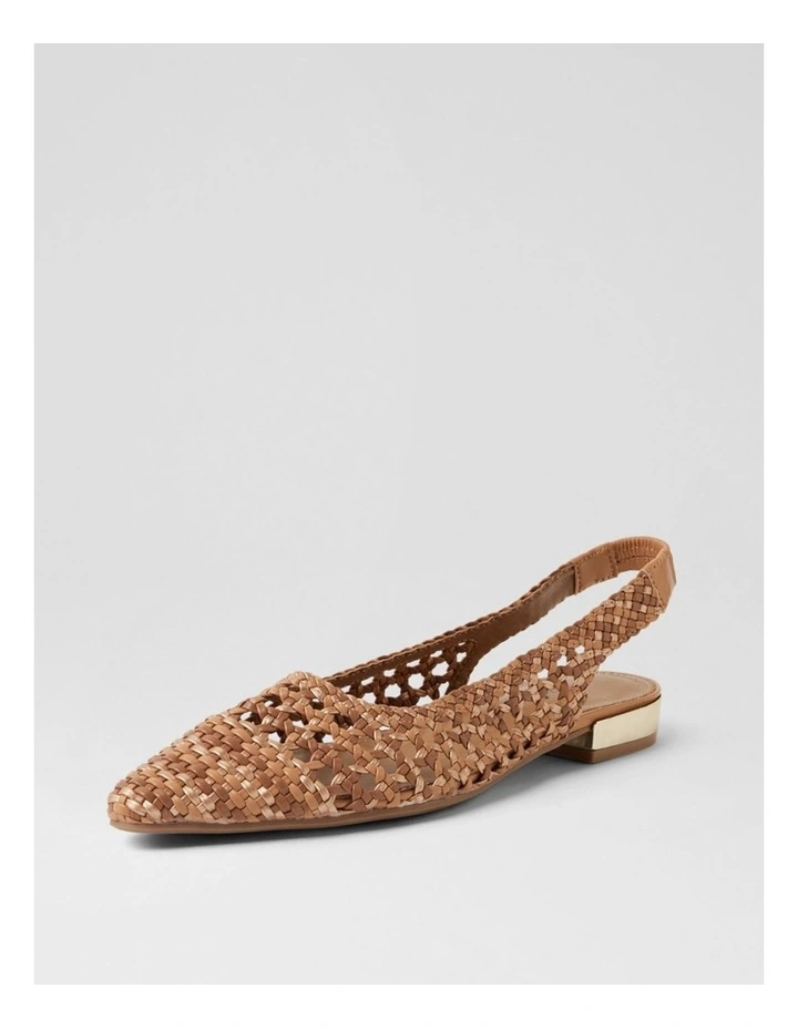 Cardine Light Tan Multi Weave Flat Slingback image 2