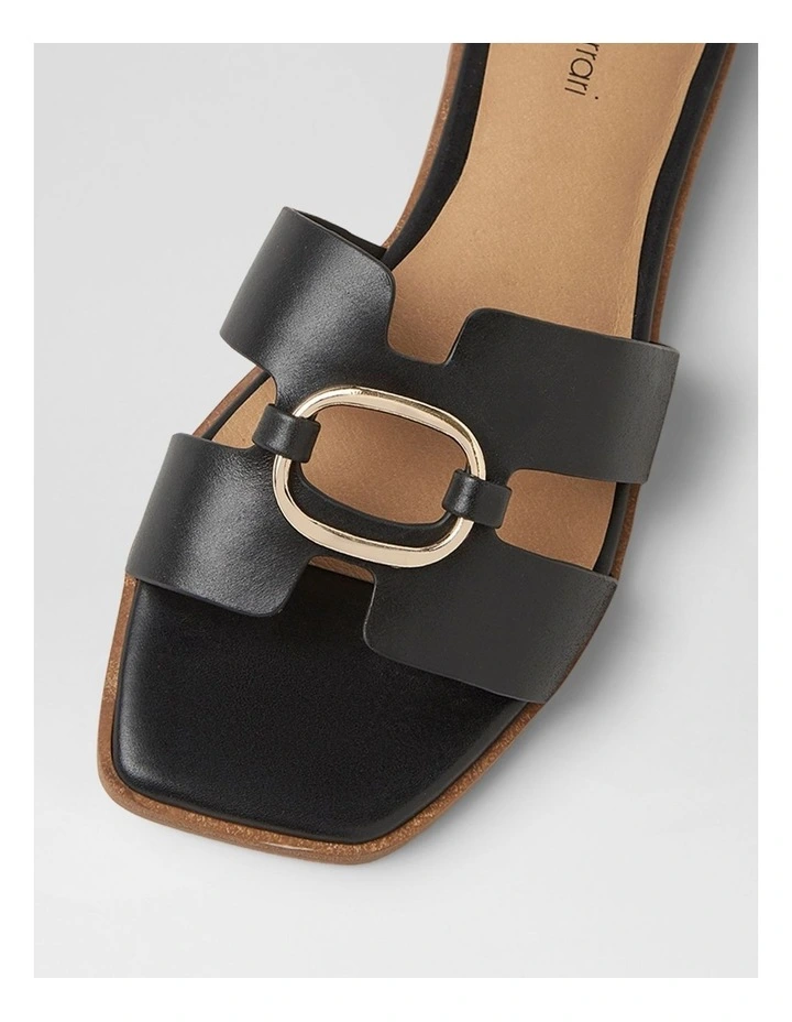 Simle Black Leather Sandals image 4