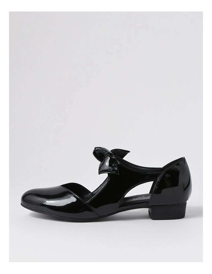 Estella Black Patent Pu Flat Shoes image 1