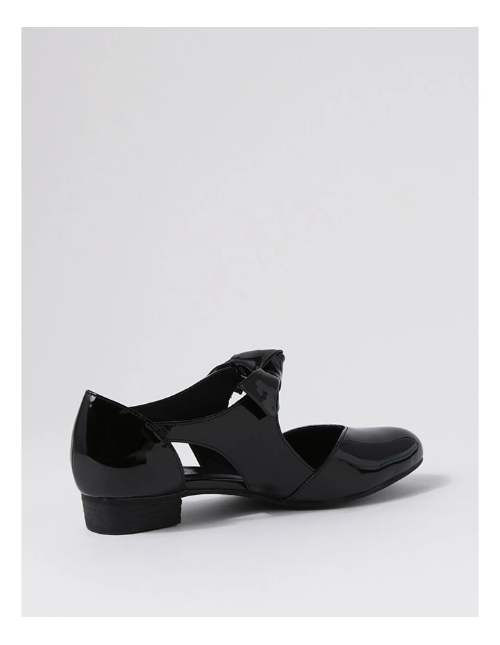 Estella Black Patent Pu Flat Shoes image 3