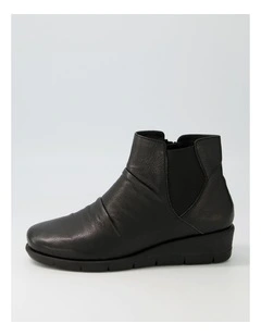Marcei Black Leather Ankle Boots
