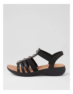 Mason Black Leather Sandals