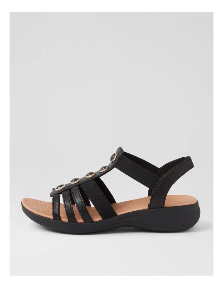 Mason Black Leather Sandals image 1