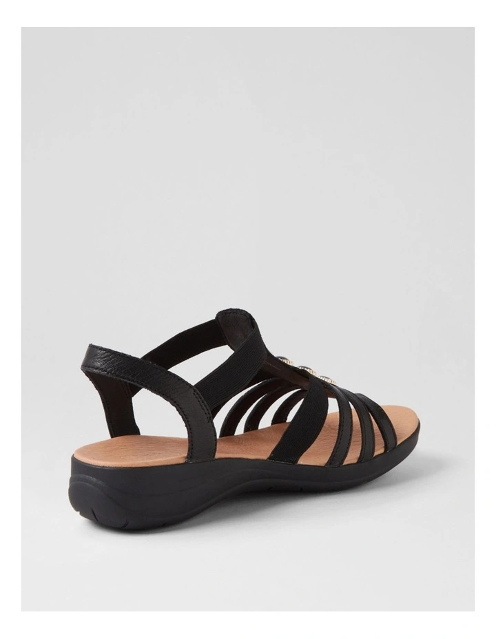 Mason Black Leather Sandals image 3