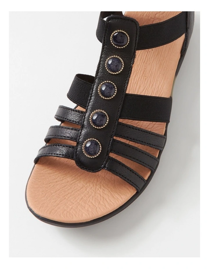 Mason Black Leather Sandals image 4