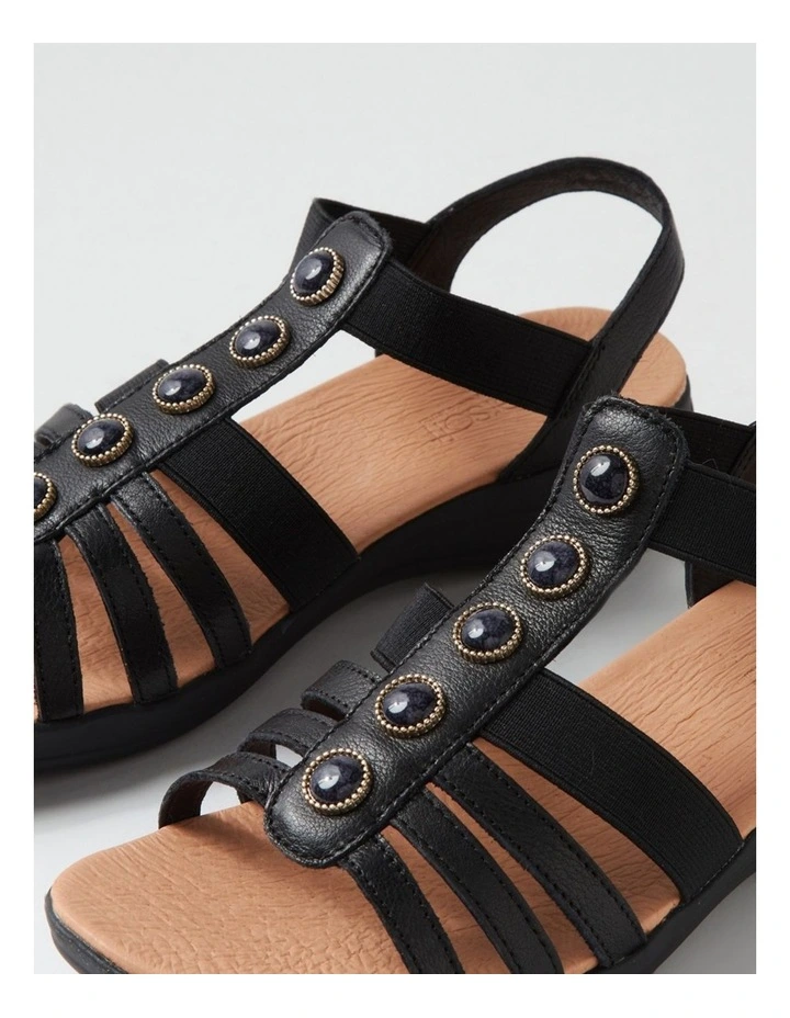 Mason Black Leather Sandals image 5