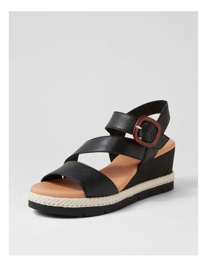 Jennis Black Leather Sandals image 2