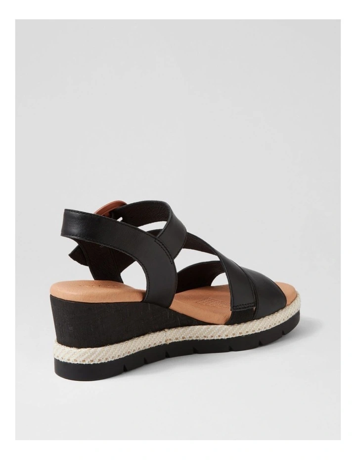 Jennis Black Leather Sandals image 3