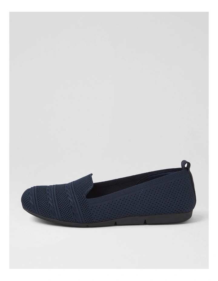 Silicie Navy Fabric Loafers image 1